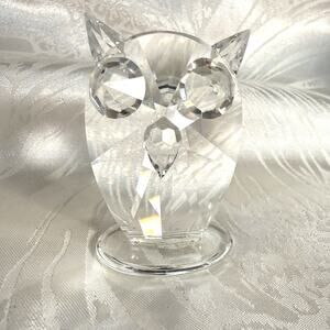 VTG Bohemia Czech Rainbow Crystal Collection Preciosa Owl Figurine Collectible